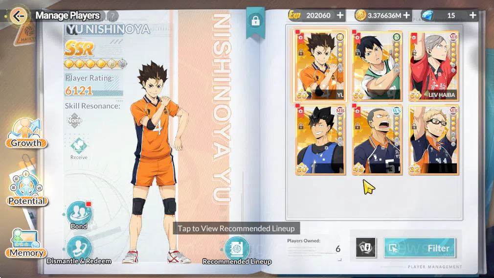 HAIKYU!! FLY HIGH Accounts SEA Lv37 | 2 SP [Tsukishima FwFestv+Memo, Kanji Ko image 2