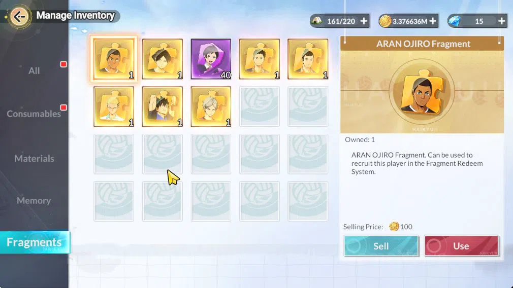 HAIKYU!! FLY HIGH Accounts SEA Lv37 | 2 SP [Tsukishima FwFestv+Memo, Kanji Ko image 8