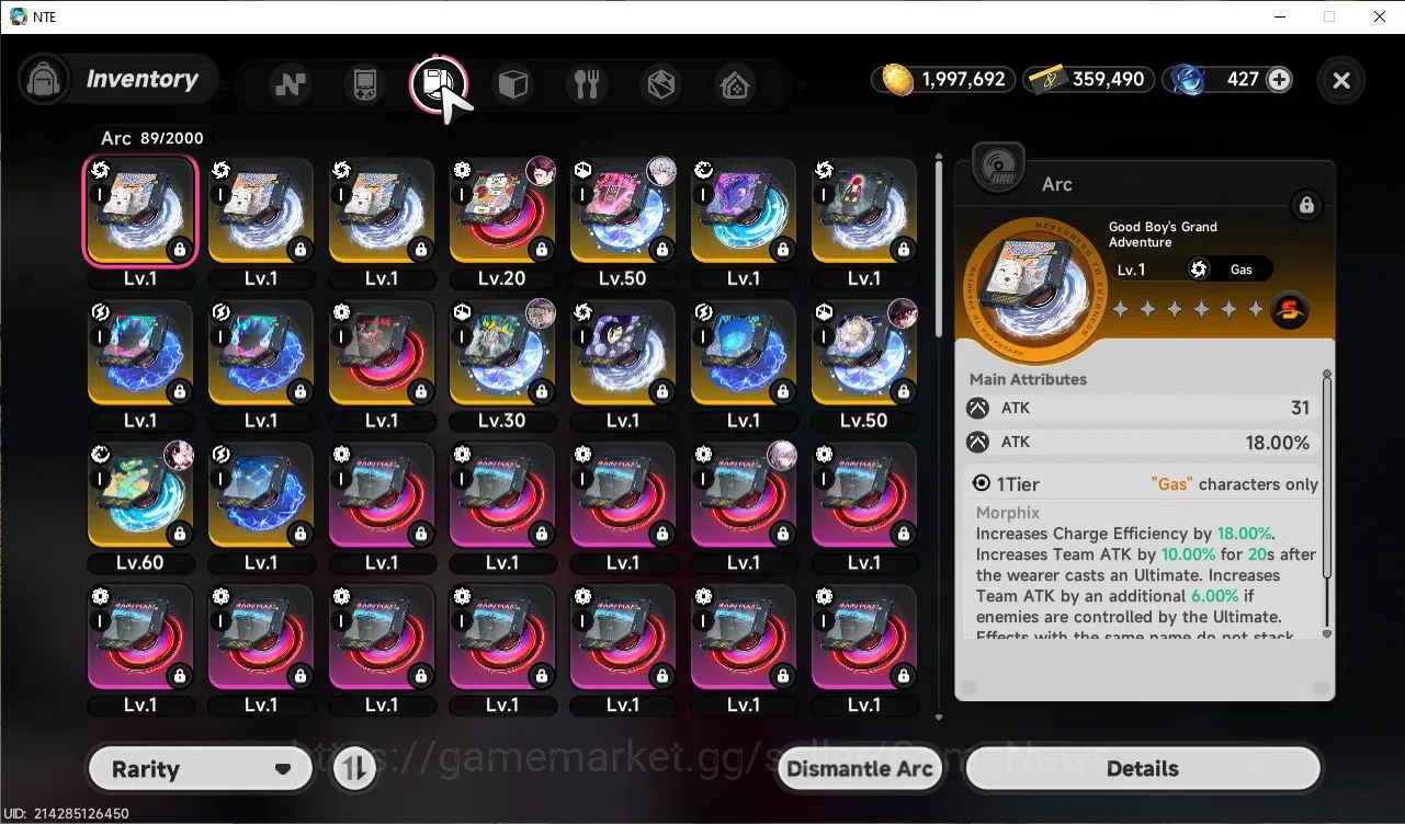 Neverness to Everness Accounts GLOBAL SEA|HL 43|TL 25|8 SSR 3 Limit[LacrimosaA1,H image 16