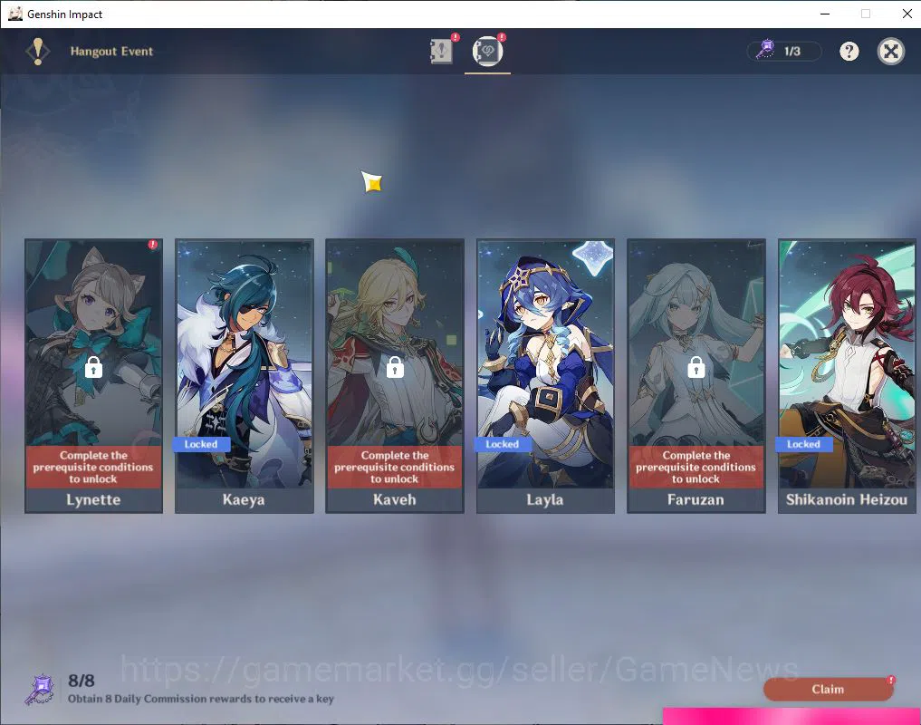 Genshin Impact Accounts Mid Game ASIA|AR 56|10  limited +9(*5Weapon)|[Yelan,Ganyu,HuTao]+Sign,Eula,Ayaka,Raiden,Etc|3 12