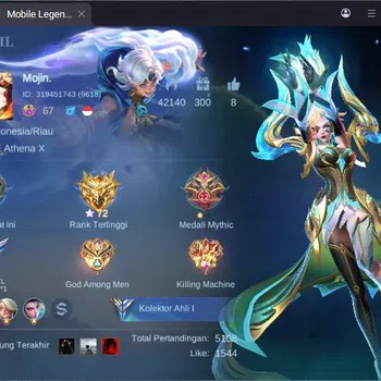 Mobile Legends: Bang Bang Collector Global|Hero 115|Skin 190|Kof Karina,Lucky Eudora,L image 1