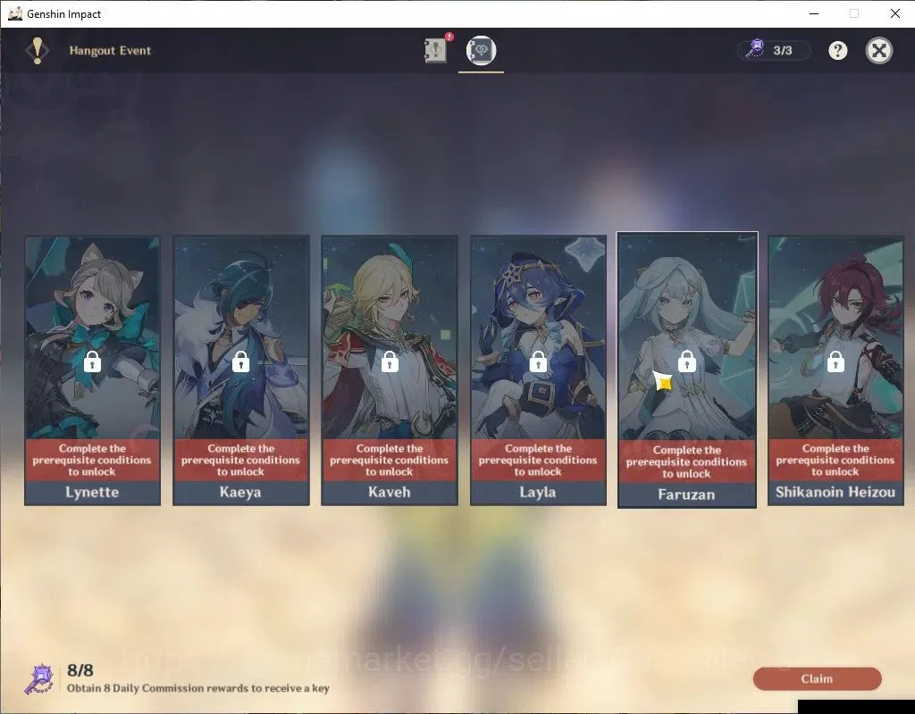 Genshin Impact Accounts ASIA|AR48|3Limited+31(*4Character)|Columbina,,Nefe image 13