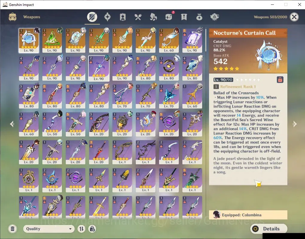 Genshin Impact Accounts ASIA|AR 59|PermaFrezee Skirk + Lunarbloom Nefer|11 image 8