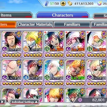 Bleach: Brave Souls Accounts High-End GLOBAL|20K Orbs|Dream Team Ichigo,TYBW24 Gisele,Byakuya,9th Gremmy,Ichigo,Fierce