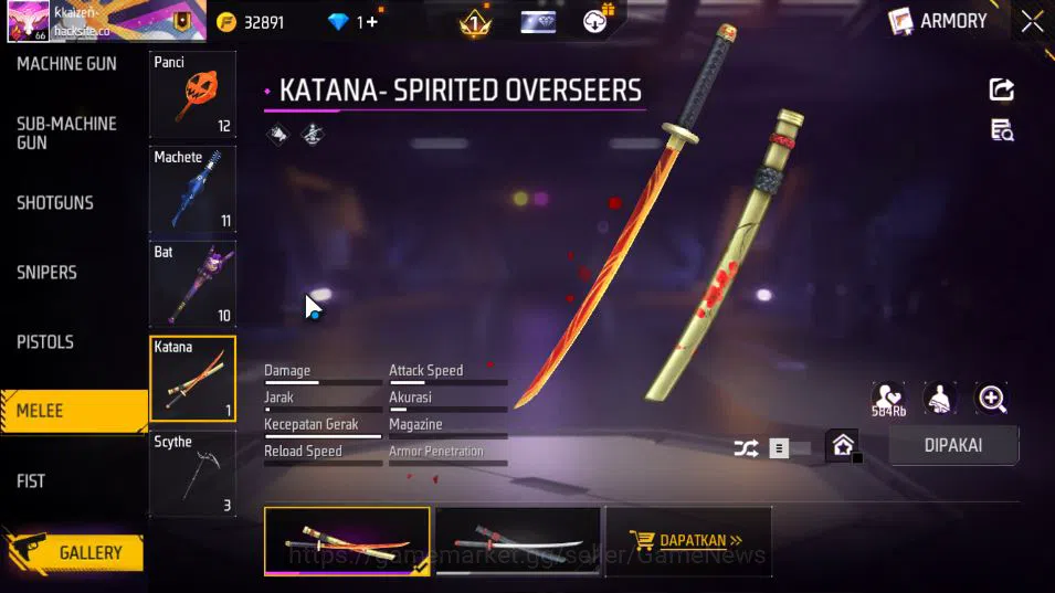 Free Fire Accounts Indonesia|M1887-Rapper Underworld|AK47 - Blue Flam image 12