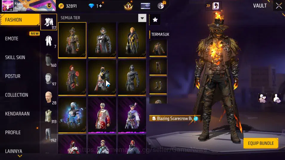Free Fire Accounts Indonesia|M1887-Rapper Underworld|AK47 - Blue Flam image 14