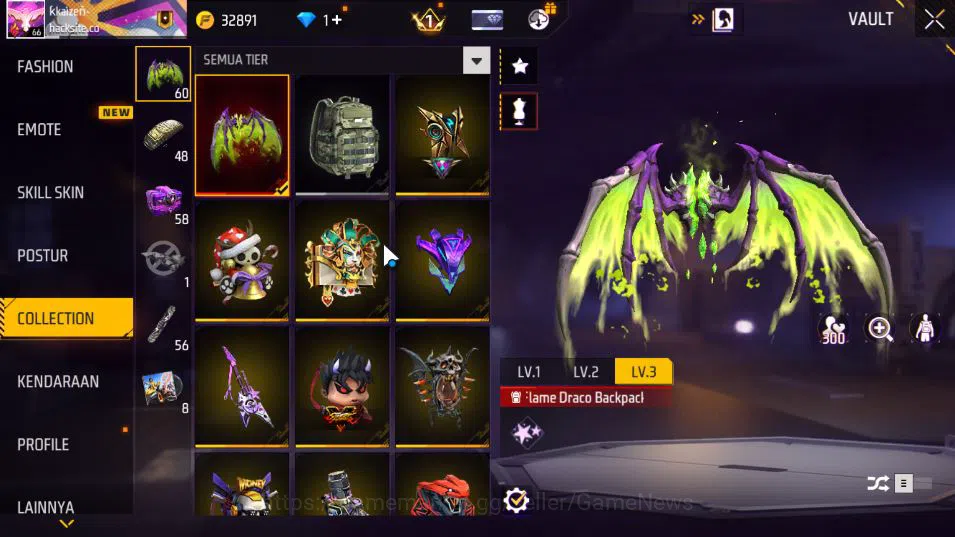 Free Fire Accounts Indonesia|M1887-Rapper Underworld|AK47 - Blue Flam image 16