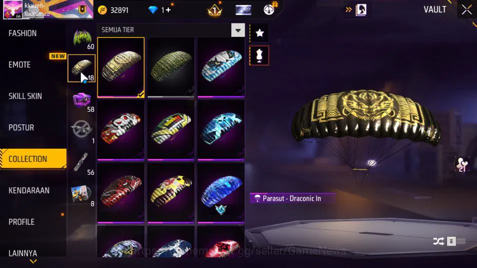 Free Fire Accounts Indonesia|M1887-Rapper Underworld|AK47 - Blue Flam image 17