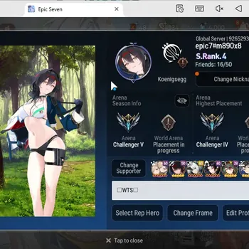 Epic Seven Accounts High-End GLOBAL Unverif|20 ML(Lisette,RNL,TR Elvira,Renoa,Zio,SN Yulha)|Collab CZN Haru|Rhianna and
