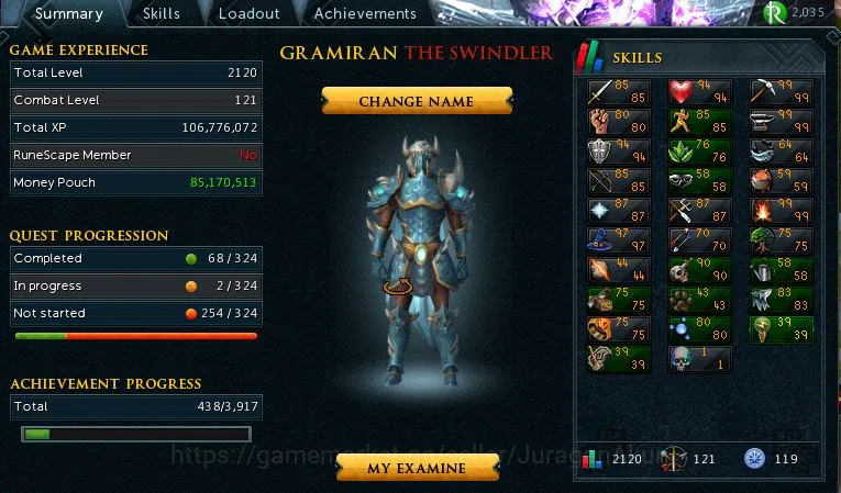RuneScape 3 Accounts RS3 | 2120 Total Level | 119 Quest Points | Email  image 6