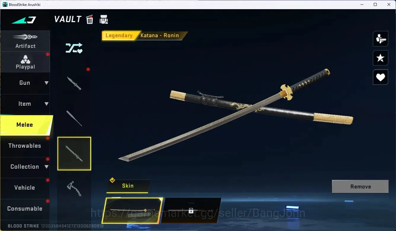 Blood Strike Accounts ASIA|1 Limited Gun:Origin-12|Legendary Melee Katan image 18