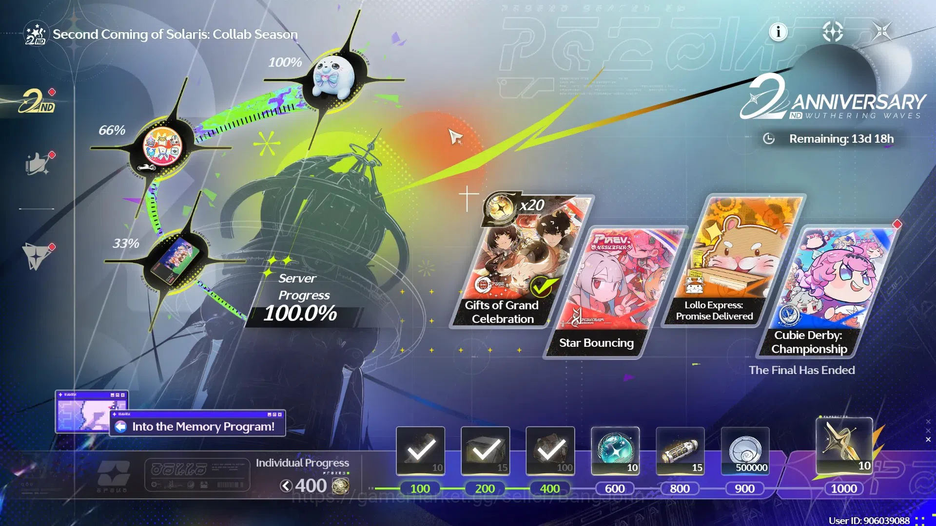 Wuthering Waves Accounts Others SEA|UL 8 | 1 Limit Denia L20 | 1(*5Wep) Starfield Calibrator R1 | 6 Lustrous 13