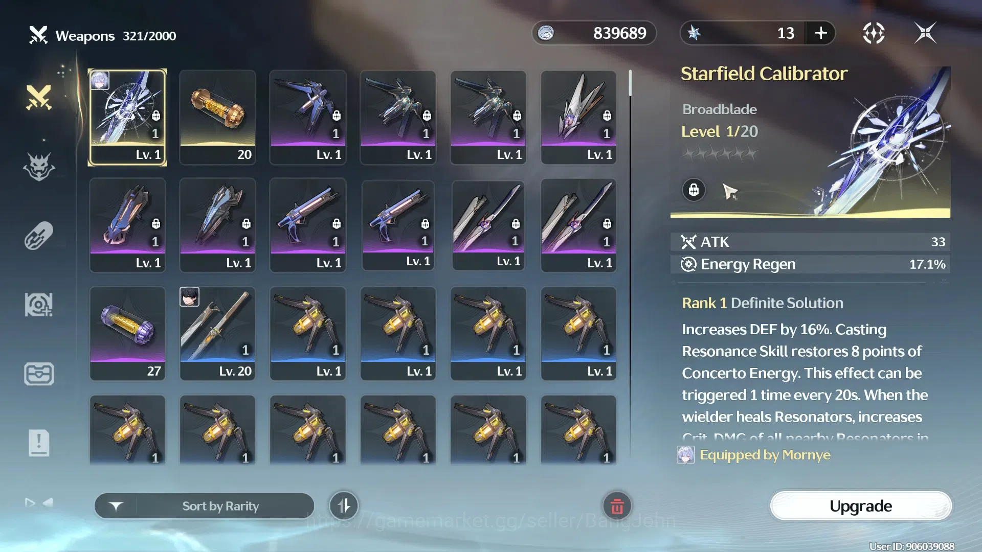 Wuthering Waves Accounts Others SEA|UL 8 | 1 Limit Denia L20 | 1(*5Wep) Starfield Calibrator R1 | 6 Lustrous 5