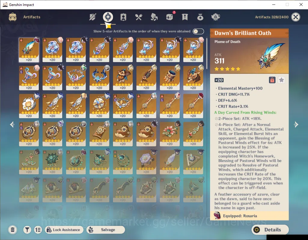 Genshin Impact Accounts ASIA|AR57|8Limited+8(*5WEP)|(Kinnea,Neuvillete,Yae image 12