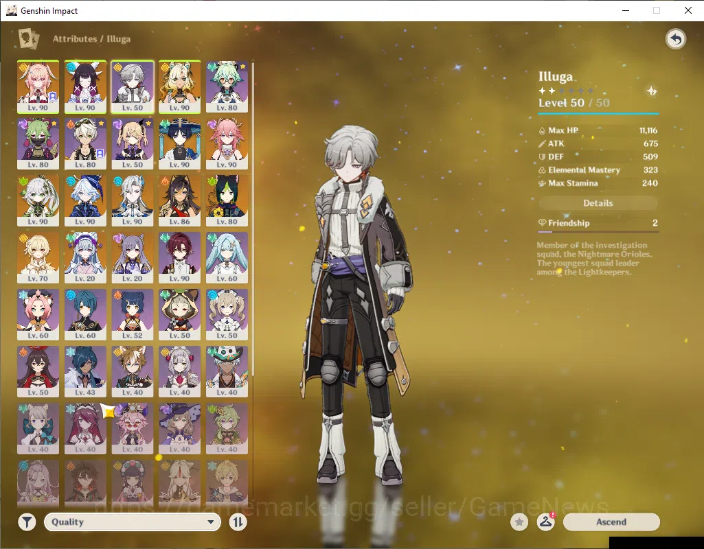 Genshin Impact Accounts ASIA|AR57|8Limited+8(*5WEP)|(Kinnea,Neuvillete,Yae image 15