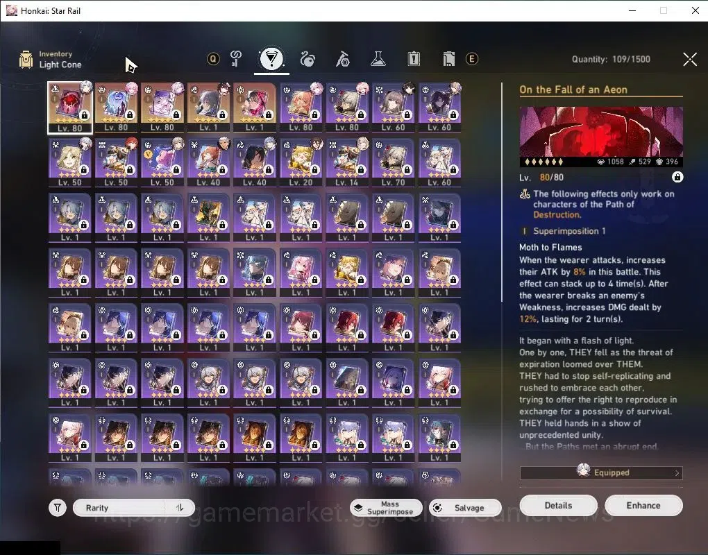 Honkai Star Rail Accounts Asia|TL 66|HyperCarry Team|11 Limited|Casto+Sign,E image 5