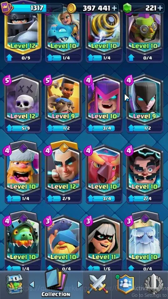 Clash Royale Accounts Lvl 1317|KTL 13|Trophy 7853|Card 120|4 Hero 8 EVO image 15