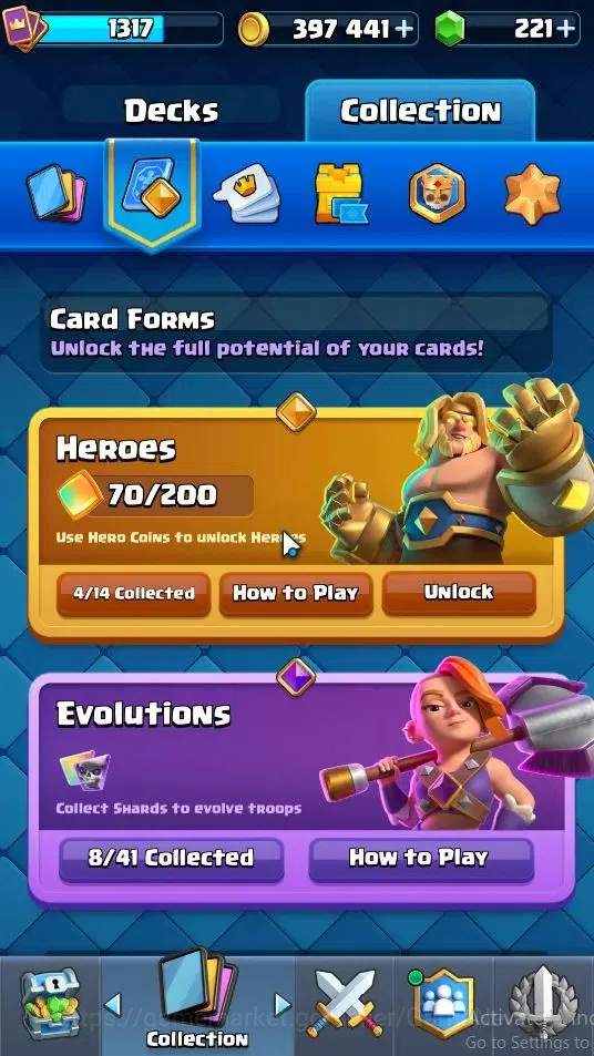 Clash Royale Accounts Lvl 1317|KTL 13|Trophy 7853|Card 120|4 Hero 8 EVO image 5