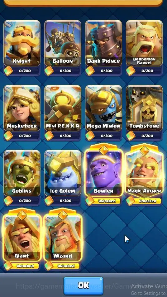 Clash Royale Accounts Lvl 1317|KTL 13|Trophy 7853|Card 120|4 Hero 8 EVO image 6