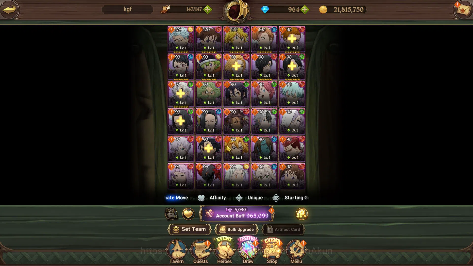 The Seven Deadly Sins: Grand Cross Accounts Global | 964K CC | Starter | CH 4 | 4 UR + 10 LS + image 2