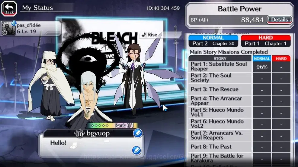 Bleach: Brave Souls Accounts [GLOBAL]20K Orbs+Fresh All Story|Lv200(Renewd Byak image 4
