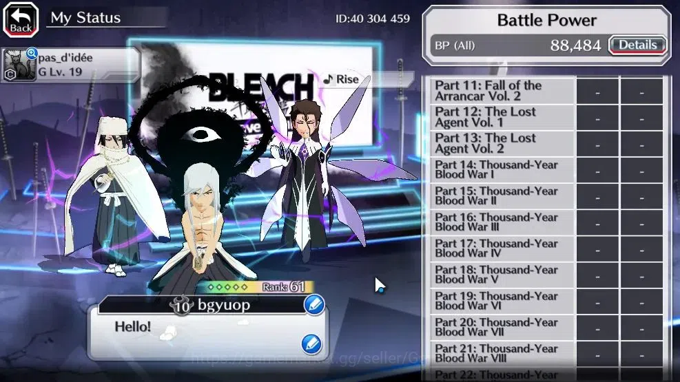 Bleach: Brave Souls Accounts [GLOBAL]20K Orbs+Fresh All Story|Lv200(Renewd Byak image 5