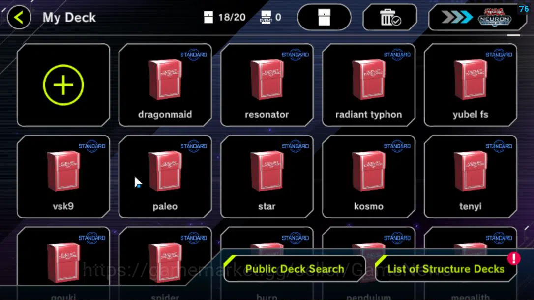 Yu-Gi-Oh! Master Duel Accounts Mid-Level Lv 18 | 18 Deck |VSK9,Radiant Typhon,DragonMaid,Resonators,Etc|Ranked 2