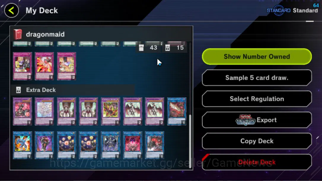 Yu-Gi-Oh! Master Duel Accounts Mid-Level Lv 18 | 18 Deck |VSK9,Radiant Typhon,DragonMaid,Resonators,Etc|Ranked 7