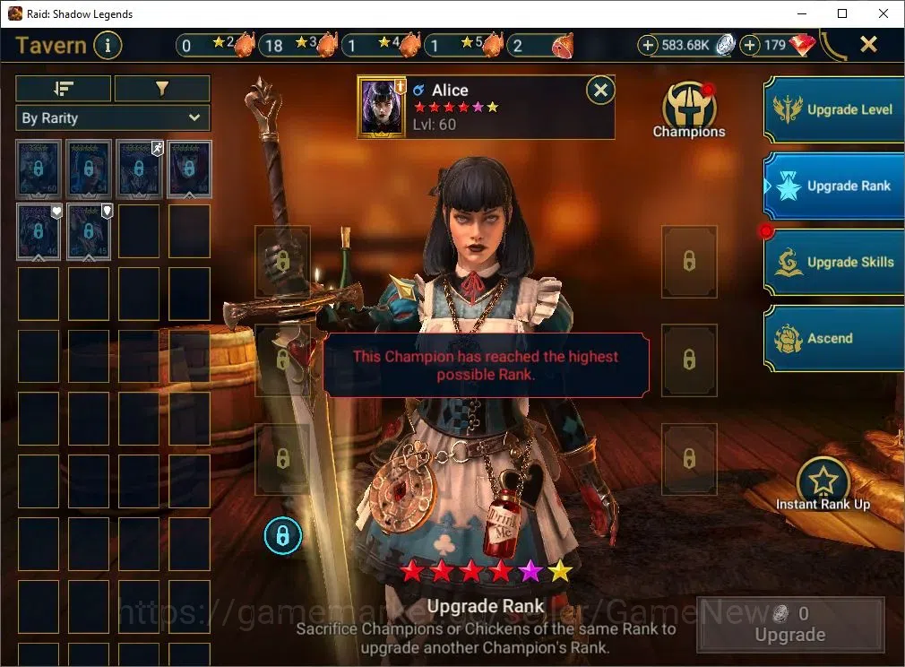 Raid: Shadow Legends Accounts Mid-Game Lv 44|815K Power|20 17