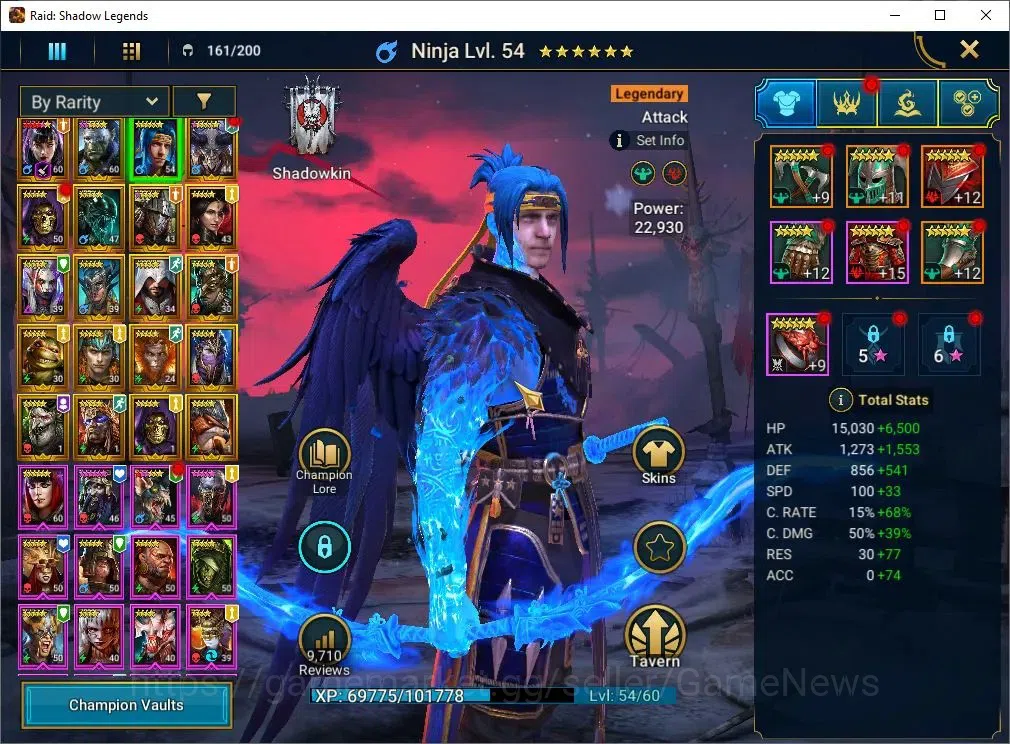 Raid: Shadow Legends Accounts Mid-Game Lv 44|815K Power|20 5