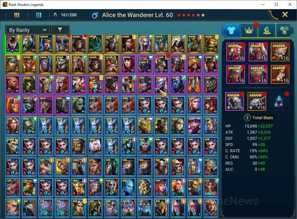 Raid: Shadow Legends Accounts Mid-Game Lv 44|815K Power|20 9
