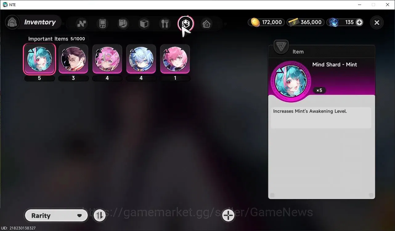 Neverness to Everness Accounts Global EU|HL 3|3 S Class|1 Limited (Shinku) + (Jiuyuan,Baicang)+2 Selector ON|Overcast 11