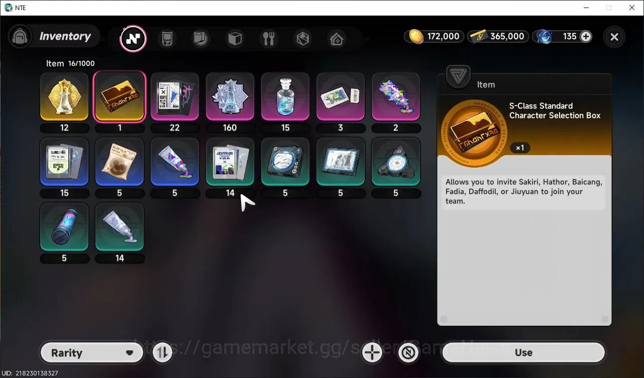 Neverness to Everness Accounts Global EU|HL 3|3 S Class|1 Limited (Shinku) + (Jiuyuan,Baicang)+2 Selector ON|Overcast 9