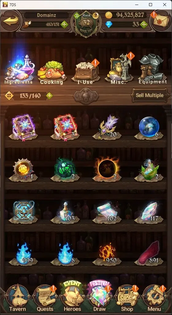 The Seven Deadly Sins: Grand Cross Accounts GLOBAL|2M CC|10 LS,33 Dm+Collab ReZERO|2 LR+5 UR|H image 14