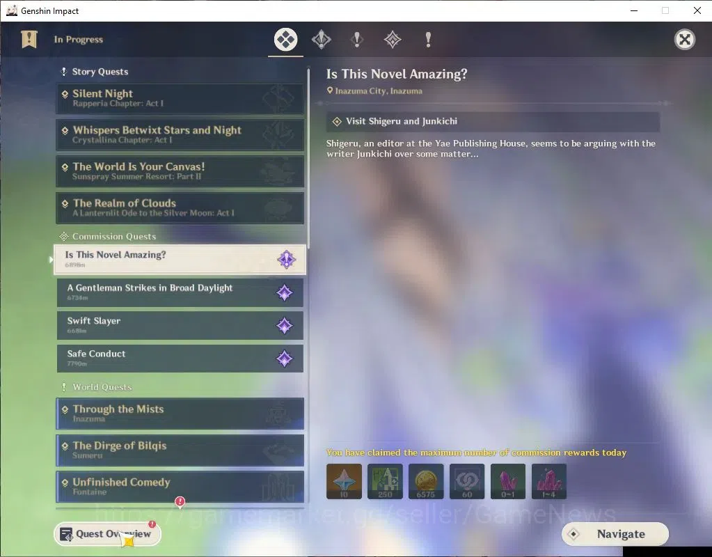 Genshin Impact Accounts ASIA|AR58|PremTeam Skirk|9 Limit+8(*5WeP)|(Neuvile image 19