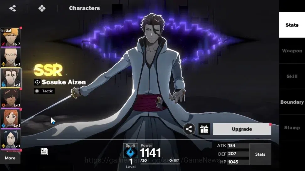 BLEACH: Soul Resonance Accounts Crunchyroll NA |Fresh Starter LV 3|2 SSR Sosuke Ai image 2