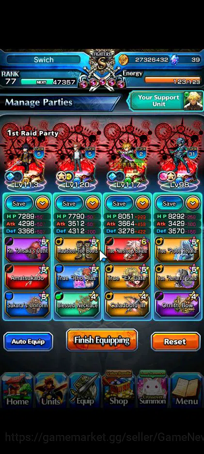 Grand Summoners Accounts Global|Rank 77|16 Ascend|InumutaTW,EmiyaTW,Summer  image 3