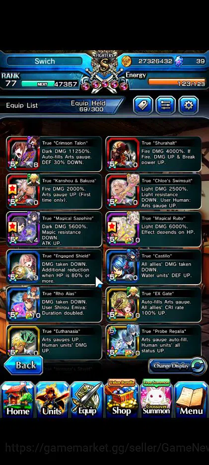 Grand Summoners Accounts Global|Rank 77|16 Ascend|InumutaTW,EmiyaTW,Summer  image 5