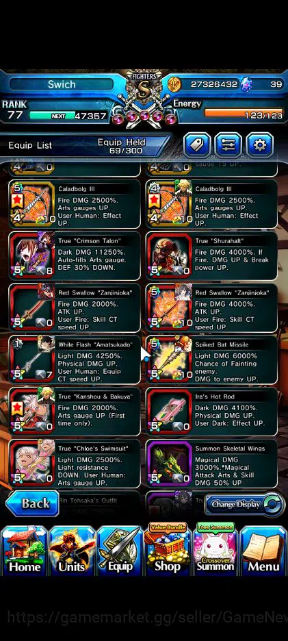 Grand Summoners Accounts Global|Rank 77|16 Ascend|InumutaTW,EmiyaTW,Summer  image 9