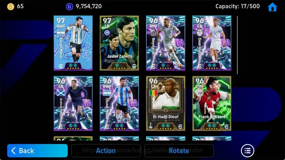 eFootball Accounts Mobile|PW 3152|Javier Zanetti Epic,Dean Huijsen Sh image 4