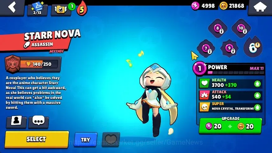 Brawl Stars Accounts 1356 Trophy|25 Brawlers 1 Max Lvl (Shelly) 1 Legen image 11
