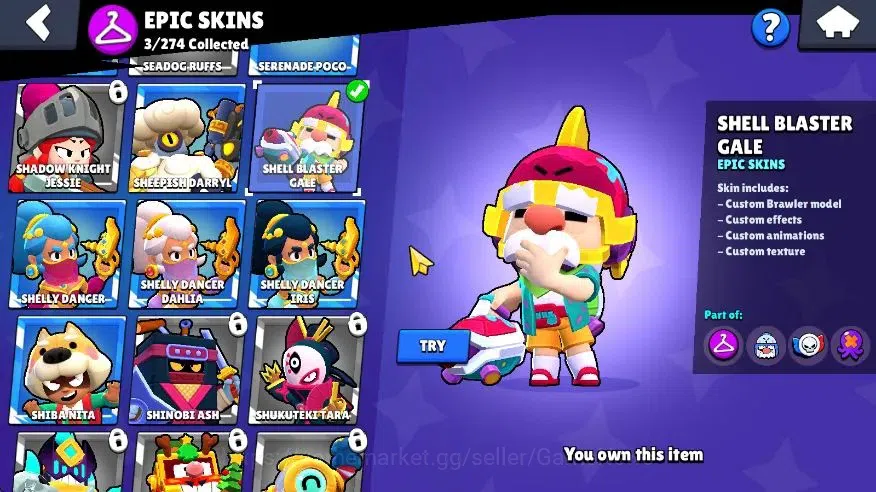 Brawl Stars Accounts 1356 Trophy|25 Brawlers 1 Max Lvl (Shelly) 1 Legen image 14