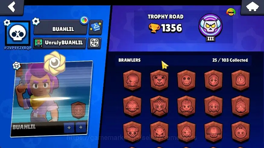 Brawl Stars Accounts 1356 Trophy|25 Brawlers 1 Max Lvl (Shelly) 1 Legen image 18