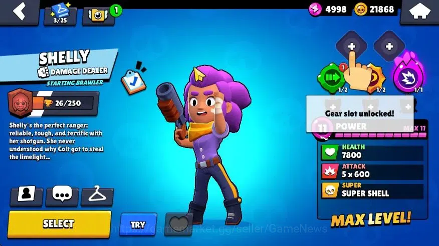 Brawl Stars Accounts 1356 Trophy|25 Brawlers 1 Max Lvl (Shelly) 1 Legen image 9