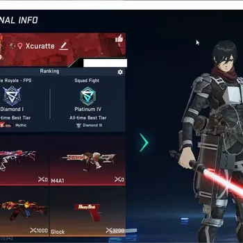 Blood Strike Accounts Collab Skin ASIA |4 Collab : AOT/OPM/7DS|2 Ultra Melee:Lightblade,The Iron|1 Limited|5 Ultra