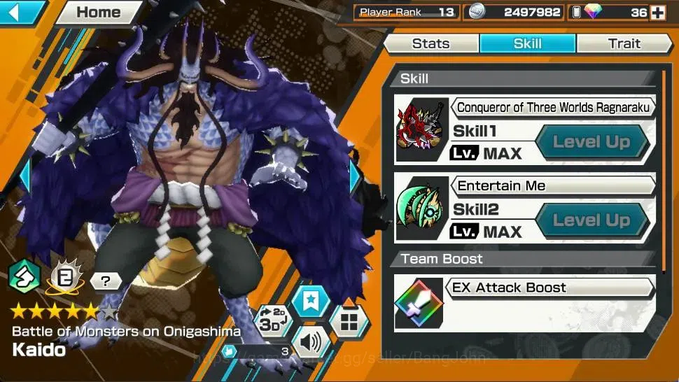 One Piece Bounty Rush Accounts Global | EX 4 | PR 13 | KOP Roger MAX,TFE Nusjuro image 7