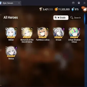 Epic Seven Accounts Starter Global Unverif|Best Starter|6ML(Belian,MoSI,FLidica,Renoa,USChoux,Etc.)|Theater Locked|PoH+Bless
