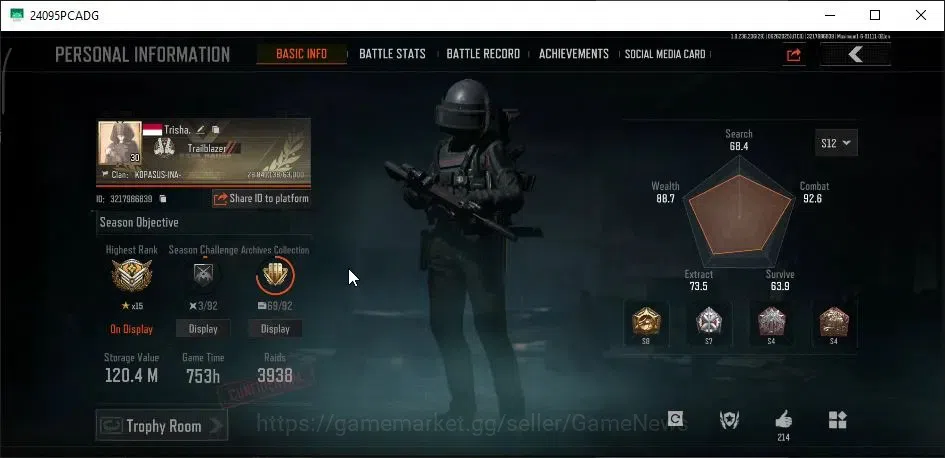 Arena Breakout Accounts MOBILE|Lv 30|SV 120,4M|CV 90M|11 Set|Battle Machet image 2