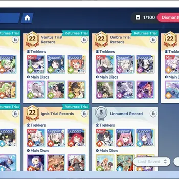 Stella Sora Accounts Global|Lv 26|5 SSR 2 Limited|Chitose T2 & Firstlight Noya|Freesia T3,Gerie,Nanoha T1|14 SSR Disc|Log