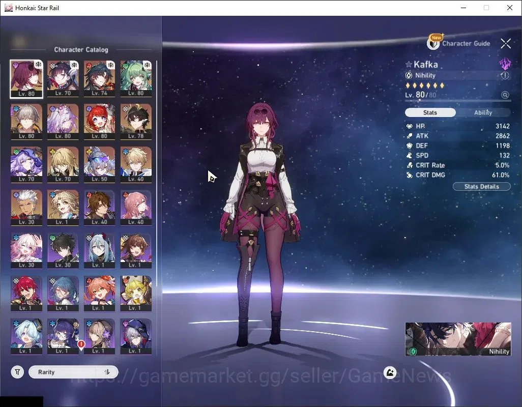 Honkai Star Rail Accounts Others ASIA |TL 64|11 Limited|Triple DoT Team|Castorice+Sign,Mortenax Blade,SW 4